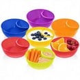 thumbnail image 1 of 6Pcs Snack and Dip Bowls, Plastic Chips Serving Bowls Anti Soggy Divided Bowl Stackable Dish Microwave and Dishwasher Safe Container for Chips, Dips Snacks Salsa Salad Nuts(Multicolor), 1 of 7