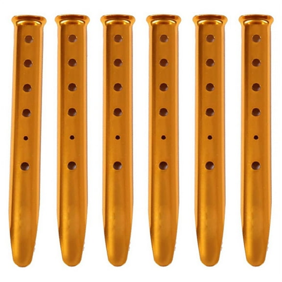 6Pcs Snow and Sand Tent Stakes Pegs Aluminum Alloy U-Shaped Nails for Camping Hiking Backpacking
