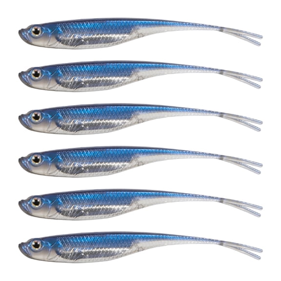 6Pcs Soft Silicone Baits Floating Fishing Lure Fork Tail Swimbaits Lures Soft Artificial Baits Fishing Tackles Enduring