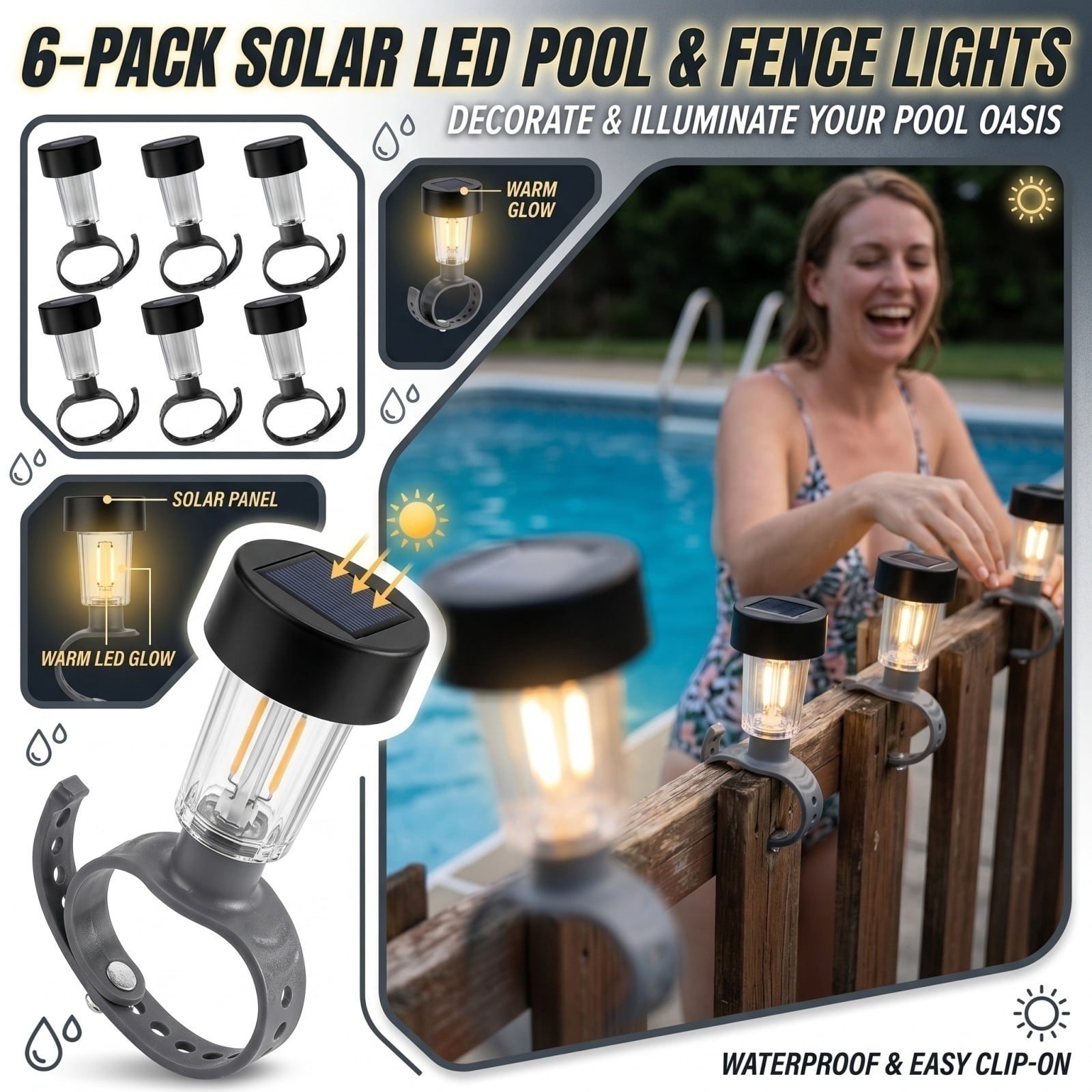 6Pcs Solar LED Pool Lights Waterproof Solar Fence Decorative Lights 6pcs-solar-led-pool-lights-waterproof-solar-fence-decorative-lights