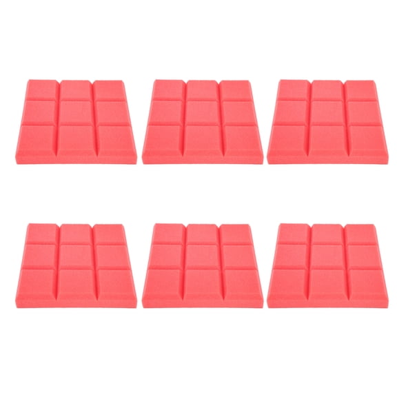 6Pcs Sound Absorption Panels Acoustic Sound Proof High Density Flame Retardant Material(Red )