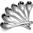 thumbnail image 2 of 6-Pack Stainless Steel Soup Spoons – Round Bowl, Silverware Set For Dinner, Rice, Bouillon 2 of 4