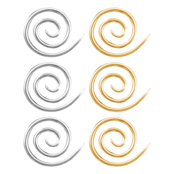 6Pcs Spiral Cable Knitting , 4cm Yarn Crochet Stainless Steel Circular Set for Beginners, Weave ,Household ,Knitter