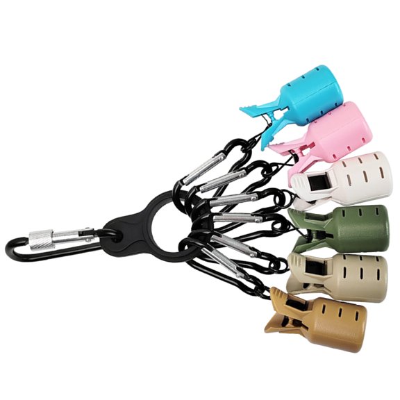 6Pcs Squid Jigs Baits Protector Squid Jigs Hook Protector Case Fishing Tool Squid Jigs Covers Protector with Carabiner