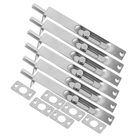 6Pcs Stainless Steel Concealed Door Flush Bolts for French Barn Composite Doors