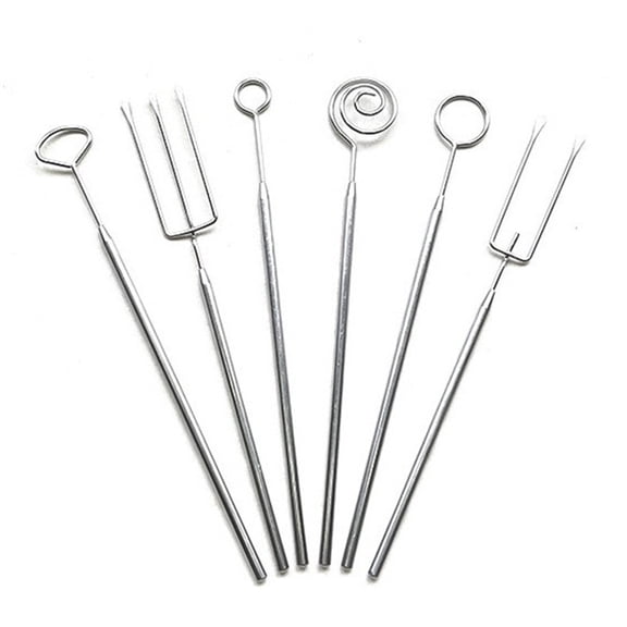 6Pcs Stainless Steel Dessert Forks For Chocolate Dipping And Fruit Serving
