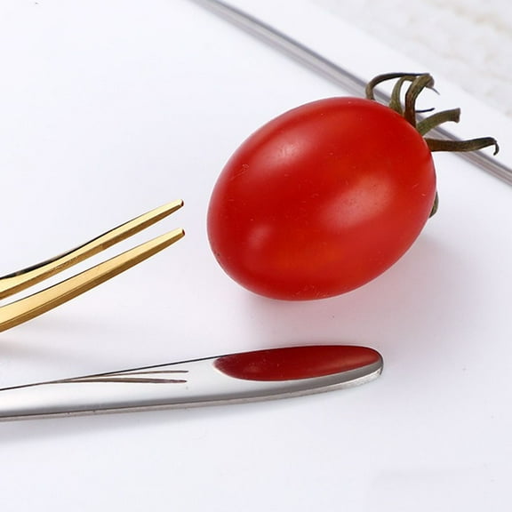 6Pcs Stainless Steel Fruit Forks Mini Food Pick Cake Desserts Sushi Snack Silver YIWEI