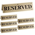 thumbnail image 1 of 6Pcs Stainless Steel Golden Table Top Reserved Sign Double-Sided Tent Reserved Seat Display Signs for Wedding Restaurant Seating Reservation Ceremony and Events DIY, 1 of 5