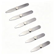 6Pcs Stainless Steel Magnetic Collar Stays Collar Inserts 3 Sizes 2.2In 2.5In 2.8In Formal Shirt Collar Supports Stiffeners for Men Dress Shirts Office and Professional Occasions
