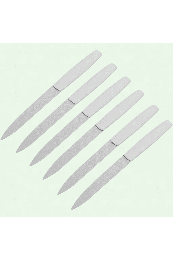 6Pcs Stainless Steel Metal Nail File Set - Diamond Nail File for Fingernails and Toenails - Manicure Pedicure Tools