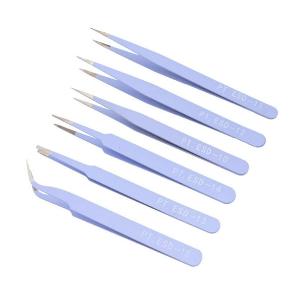6Pcs Stainless Steel Straight Curved Tip Resin Tweezer Nipper Kit Jewelry Making