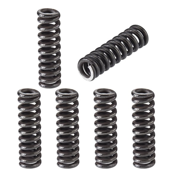 6Pcs Steel Compression Springs Diameter 0.3" x Length 1.14" Black Spring Steel Construction Extension Spring for Shop DIY Repair Project Steel