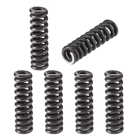 6Pcs Steel Compression Springs Diameter 0.3" x Length 1.14" Black Spring Steel Construction Extension Spring for Shop DIY Repair Project for DIY