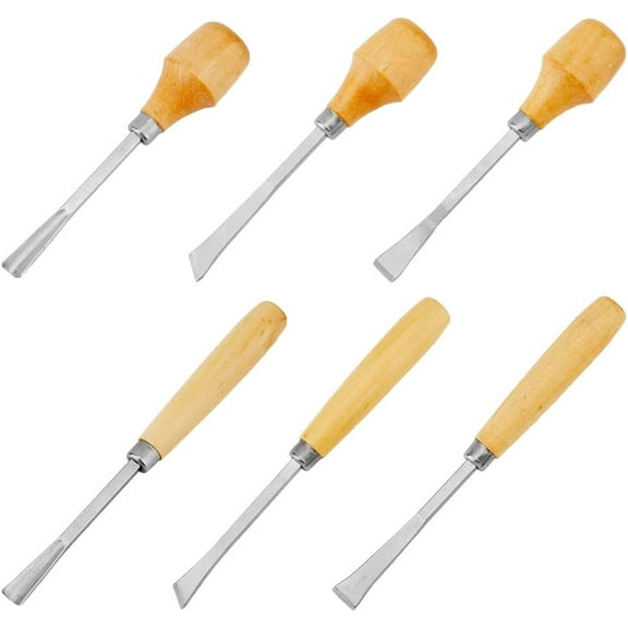 6Pcs Stone Setting Tools Wood carving Hand Chisel Jewelry Stone Prong Pusher Wood Gouges Carving Tools Suitable for Professional Jewelers and DIY Enthusiasts