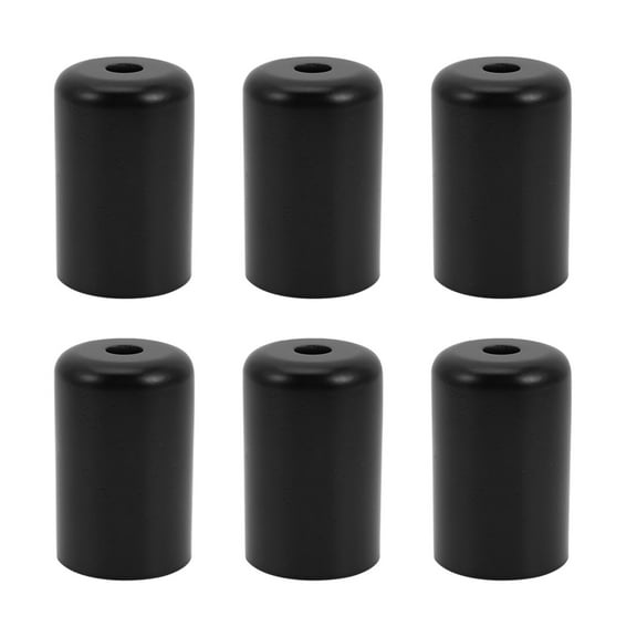 Milisten 6Pcs Black Metal Lamp Holder Cup E27 Lamp Accessory for Lamps and Lighting
