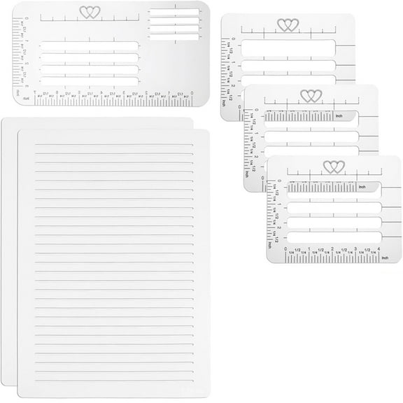 6Pcs Straight Line Stencil Template for Journaling,Stencils for Journaling Spacing Line Lettering Guide,Planner Stencils