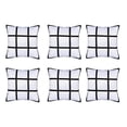thumbnail image 1 of 6Pcs Sublimation Blank Panel Pillow Case DIY Polyester Cushion Cover 9 Photo Heat Transfer Printing Throw Pillowcase,S, 1 of 7