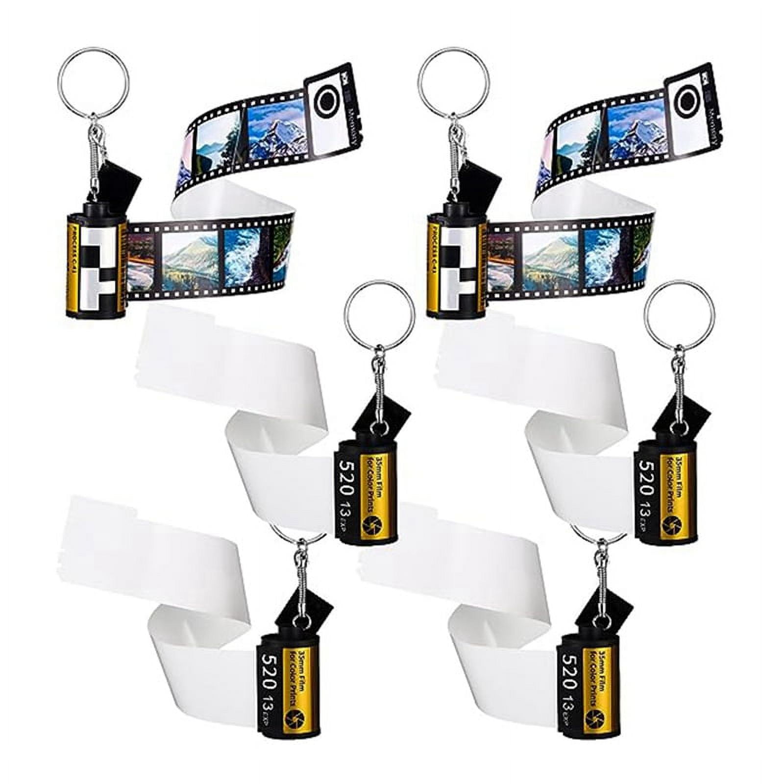 6Pcs Sublimation Camera Film Roll Keychain with Photo Album Picture