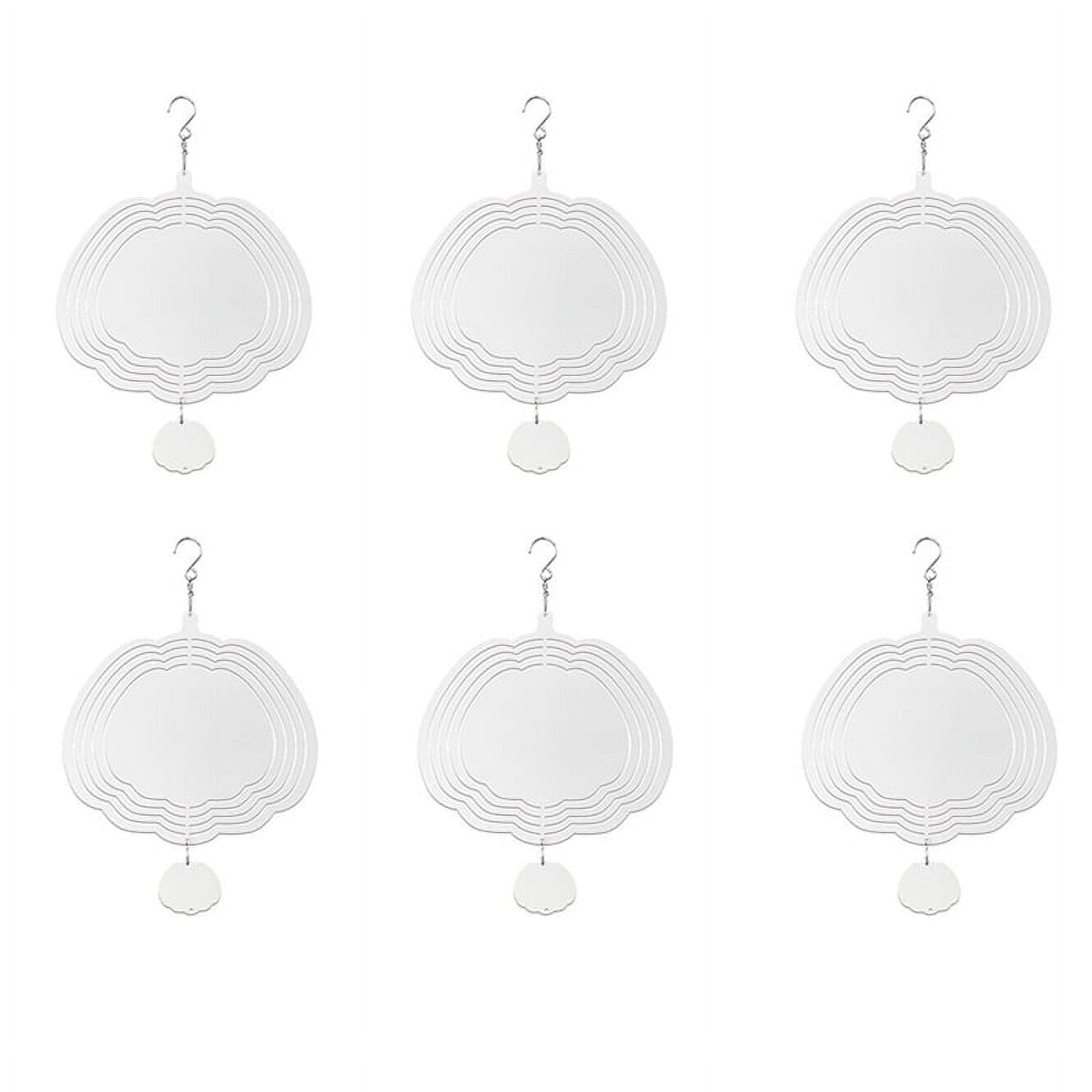6Pcs Sublimation Wind Spinner Blanks 3D Wind Spinners Hanging Wind