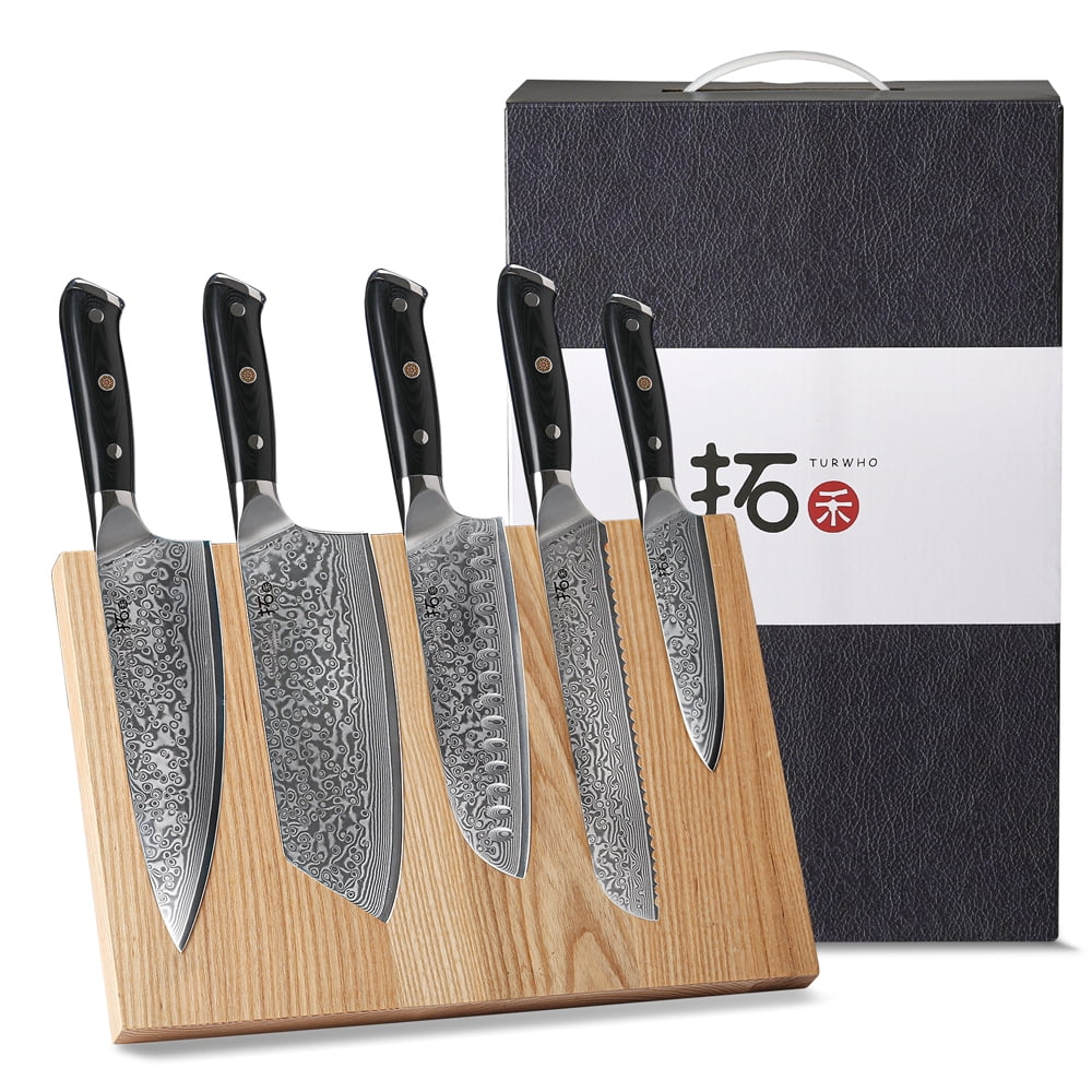 6Pcs TURWHO Kitchen Knife 67layer Japanese VG10 Damascus Kitchen Meat