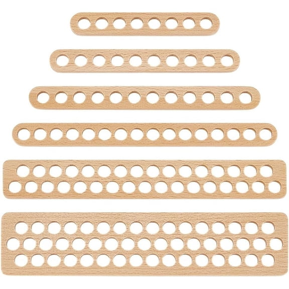 6Pcs Tablet Weaving Separator 6 Sizes 128 Holes Wood Embroidery Floss Bobbin Board Rectangle Weaving Tool for Loom Weaving Supplies Tablet Weaving Loom Weaving Supplies for DIY