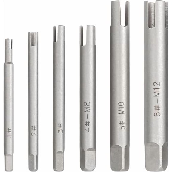 6Pcs Tap Extractor Set  High Speed Steel 3/4 Flute Broken Head Screw and Bolt Remover Tool for Stripped Screws, Industrial and Home Repair Work  Optional Types for Removal