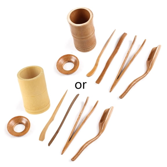 6Pcs Tea Ceremony Utensils Set Teaspoons Needle Clip Strainer Tong Tube