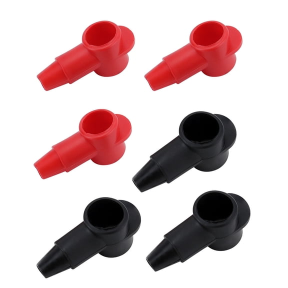 6Pcs Terminal Covers Car Battery Pile Head Protective Cap For Battery Stud