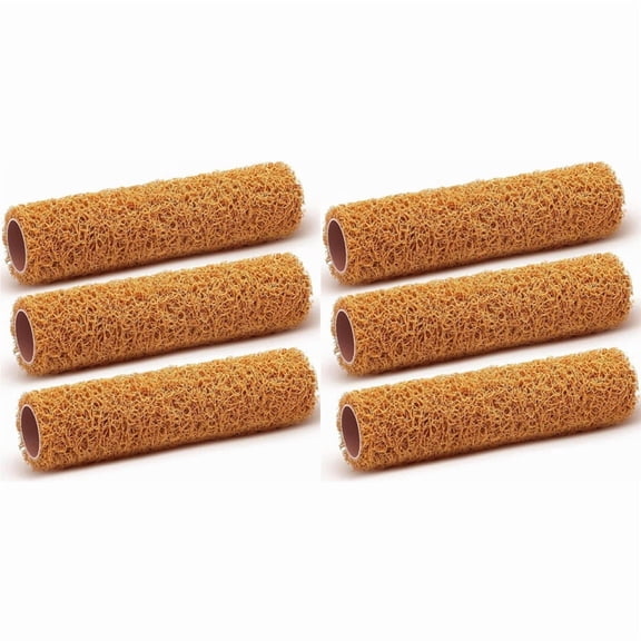6Pcs Textured Paint Roller Set, 9inch Small Textured Roller for Painting Walls Ceiling, Home Improvement Paint Supplies