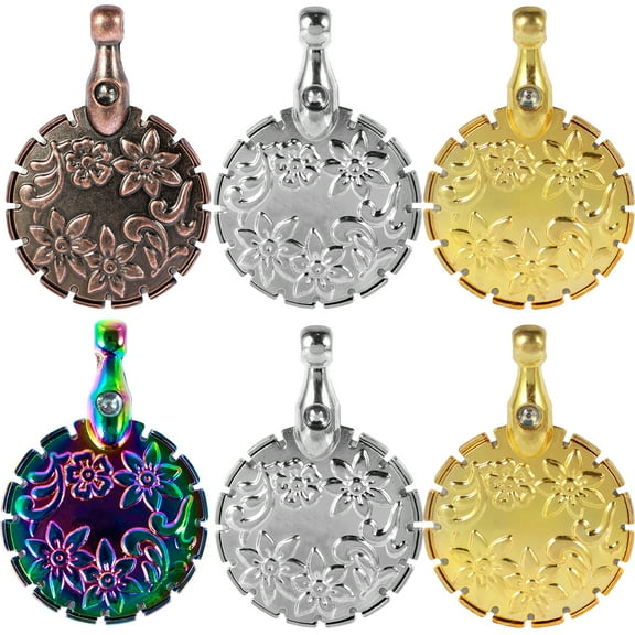 6Pcs Thread Cutter for Quilting Sewing Metal Yarn Cutter Pendant Portable Yarn Cutting Tool Retro Exquisite Flower Thread Cutter for Sewing Craft Pendant DIY Supplies 4.5x3.1cm