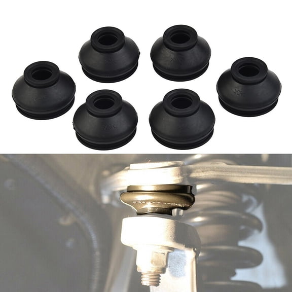 6Pcs Tie Rod Boot,Tie Rod End Boots,Car Accessories Turn To Rod Arm Ball Joint Head Dust Protection Rubber Cover Track Rod End Set,Car Suspension Steering Parts Accessories,Fit for Most Vehicles