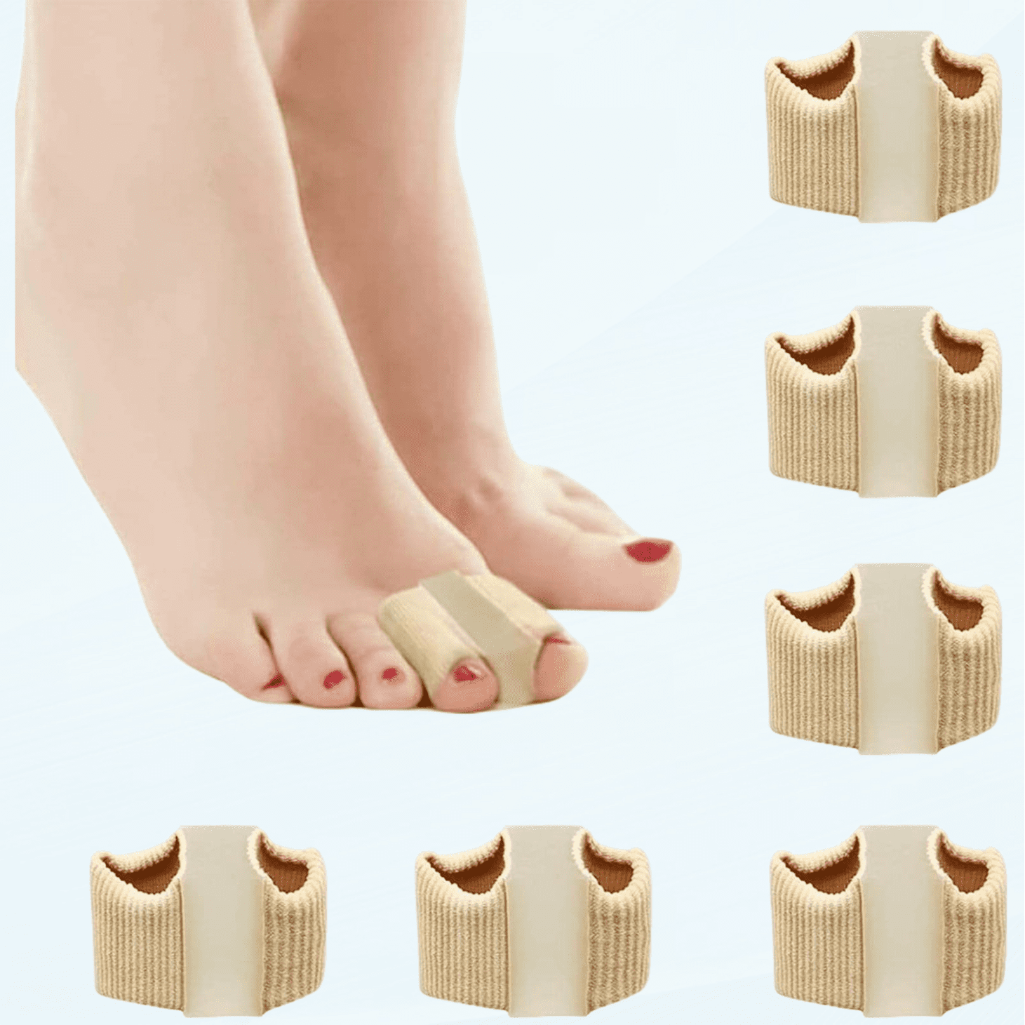 6Pcs Toe Spacers for Feet Women, 2 Loops Bunion Corrector Toe ...