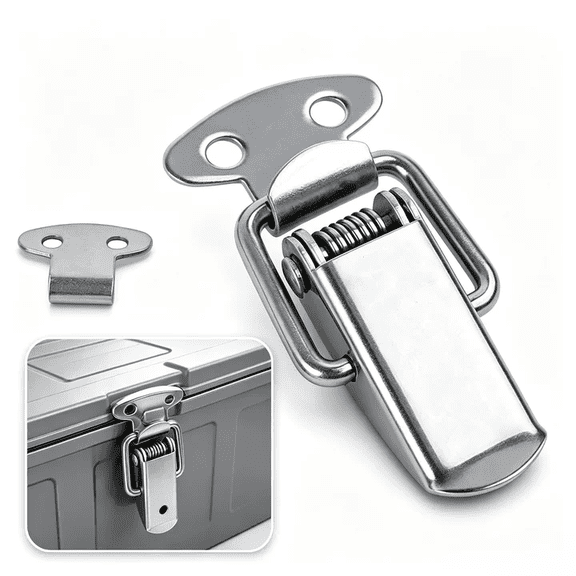 6Pcs Toggle Latches Stainless Steel Spring Lock Buckle Heavy Duty Rust Proof Corrosion Resistant Strong Tension Latches for Boxes Cases Cabinets