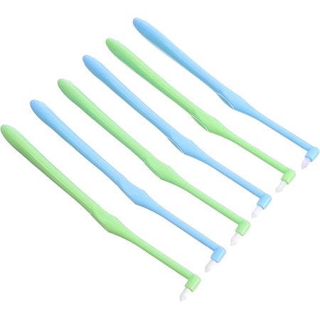 6Pcs Toothbrush Tufted Brush End- Tapered Trim Toothbrush Soft Trim Wisdom Toothbrush Single Compact Interdental Interspace Brush for Detail Cleaning