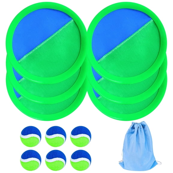 6Pcs Toss and Catch Ball Game Set, Outdoor Sports Equipment for Beach and Backyard, Lawn Activity with Paddles, Poolside Exercise, Family Fun Play, B