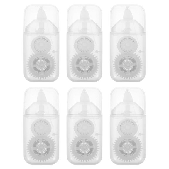 6Pcs Transparent Correcting Tape Portable for Daily Use Classroom and Study Tools