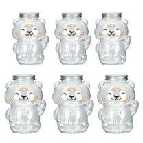 GOOHOCHY Portable Clear Plastic Bottles for Home Use Assorted Color Lightweight and Sealed Lids 6 Pieces