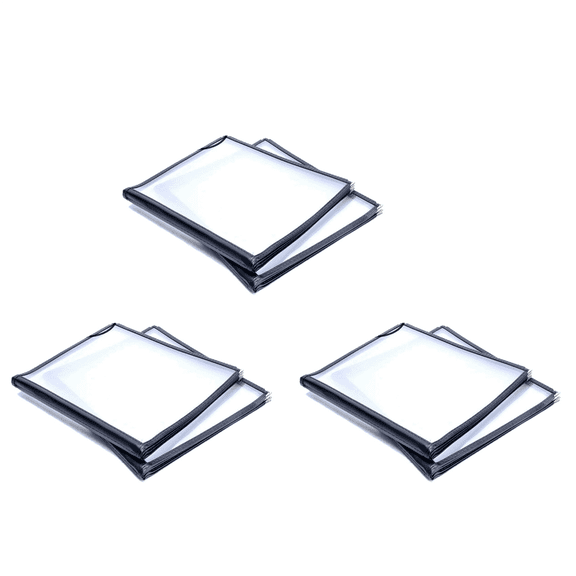 6Pcs Transparent Restaurant Menu Covers for A4 Size Book Style Cafe Bar 4 Pages 8 View