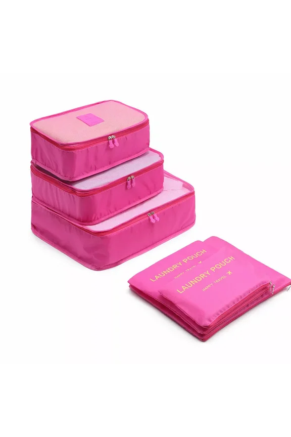 6Pcs Travel Luggage Organizer Bag Orgniser Underwear Socks Packing Cube Storage