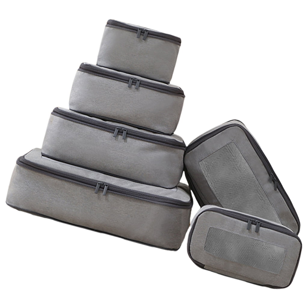 6Pcs Travel Organized Packing Cubes Set Portable Laundry Bag Pouches Storage Luggage for Women Men Easy Packing