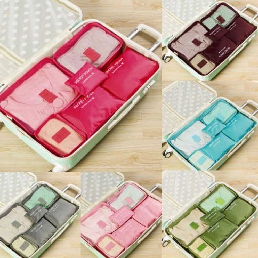 6pcs Travel Clothes Storage Bag Set, Family Packaging Cube Luggage  Organizer, Perfect Packing Solution For Students And Classrooms