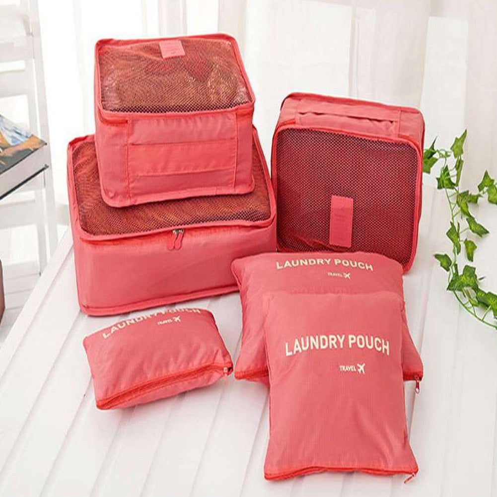 6Pcs Travel Storage Bag Set for Clothes Luggage Packing Cube Organizer