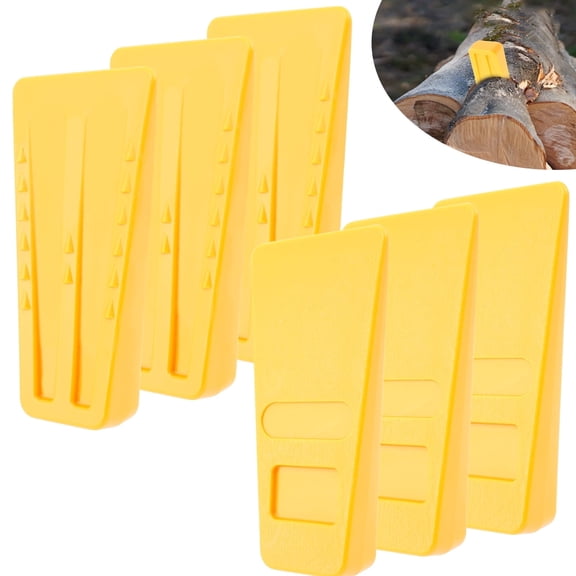 6Pcs Tree Felling Wedges with Spikes 5.1*2.6*0.8in Reusable Splitting Wedges Wear Resistant Chainsaw Wedges Logging Tools Tree Cutting Wedges for Trees Wood