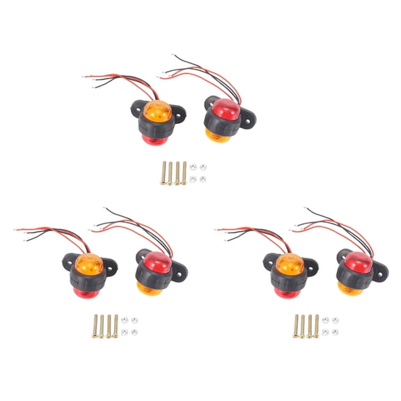 6Pcs Truck Trailer LED Lamps 24V Car Side Marker Lights Warning Signal Side Marker Light