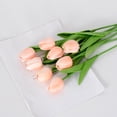 thumbnail image 1 of 6Pcs Tulips Artifical Flowers Real Touch Faux Tulip Stems PU Tulip Bouquet for Home Office Easter Spring Wreath Wedding Centerpiece Floral Arrangement Cemetery Table Decor, 1 of 6