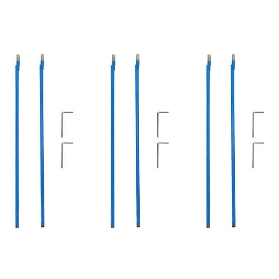 6Pcs Two Way Rod Type Guitar Truss Rod Steel 9 x 440mm Blue