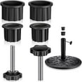 thumbnail image 1 of 6Pcs Umbrella Stand Base Replacement Parts, Trianu Umbrella Base Accessories Plastic Umbrella Accessories with M8 Thread Plastic Hand Knob Screws Accessories for Outside Patio Garden, Black, 1 of 8