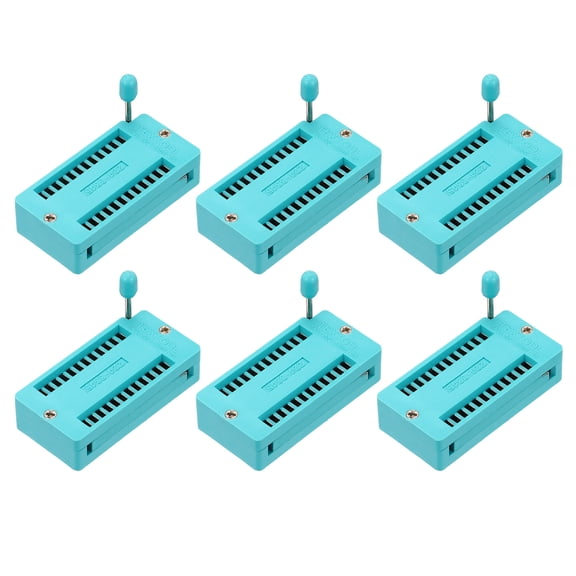 6Pcs Universal IC Test ZIF Socket 24 Pin 2.54mm Pitch DIP Integrate Socket for Microcontroller, Chip