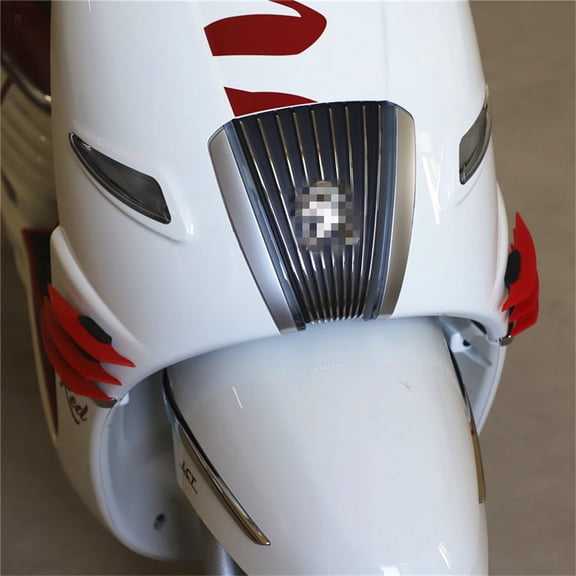 6Pcs Universal Motorcycle Side Winglets Air Deflector Wind Fin Spoiler Trim Red