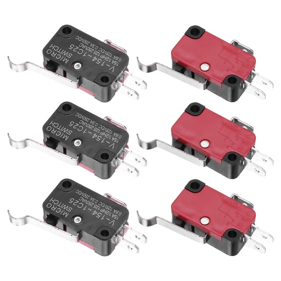 6Pcs V-154-1C25 1NO + 1NC Micro Limit Switch 15A 125/250VAC Waterproof Miniature Micro Switches